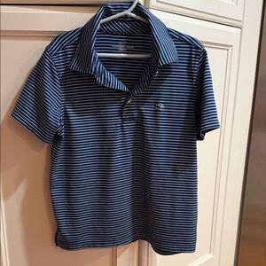 Vineyard Vines Navy and White Striped Polo